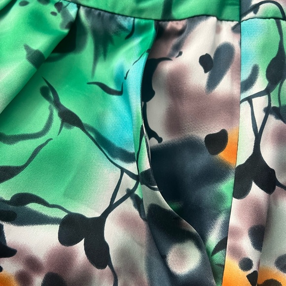 The Limited Strapless Dress - Green, Orange, Black Floral - Picture 7 of 7